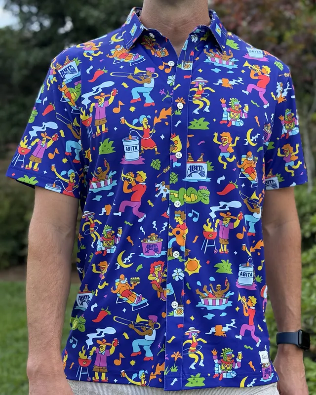 Abita Party Button Down camicia uomo