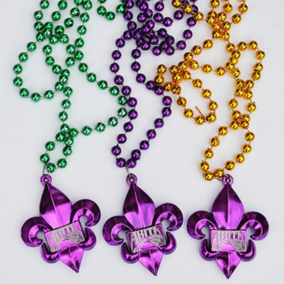Abita Medallion collana perline Mardi Gras