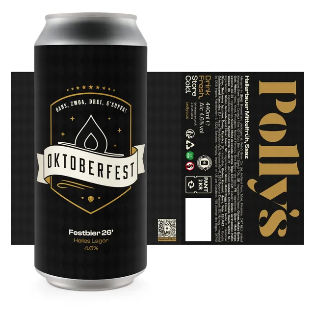 Polly's Brew Co. Festbier 26 Helles Lager 4.6% Chiara