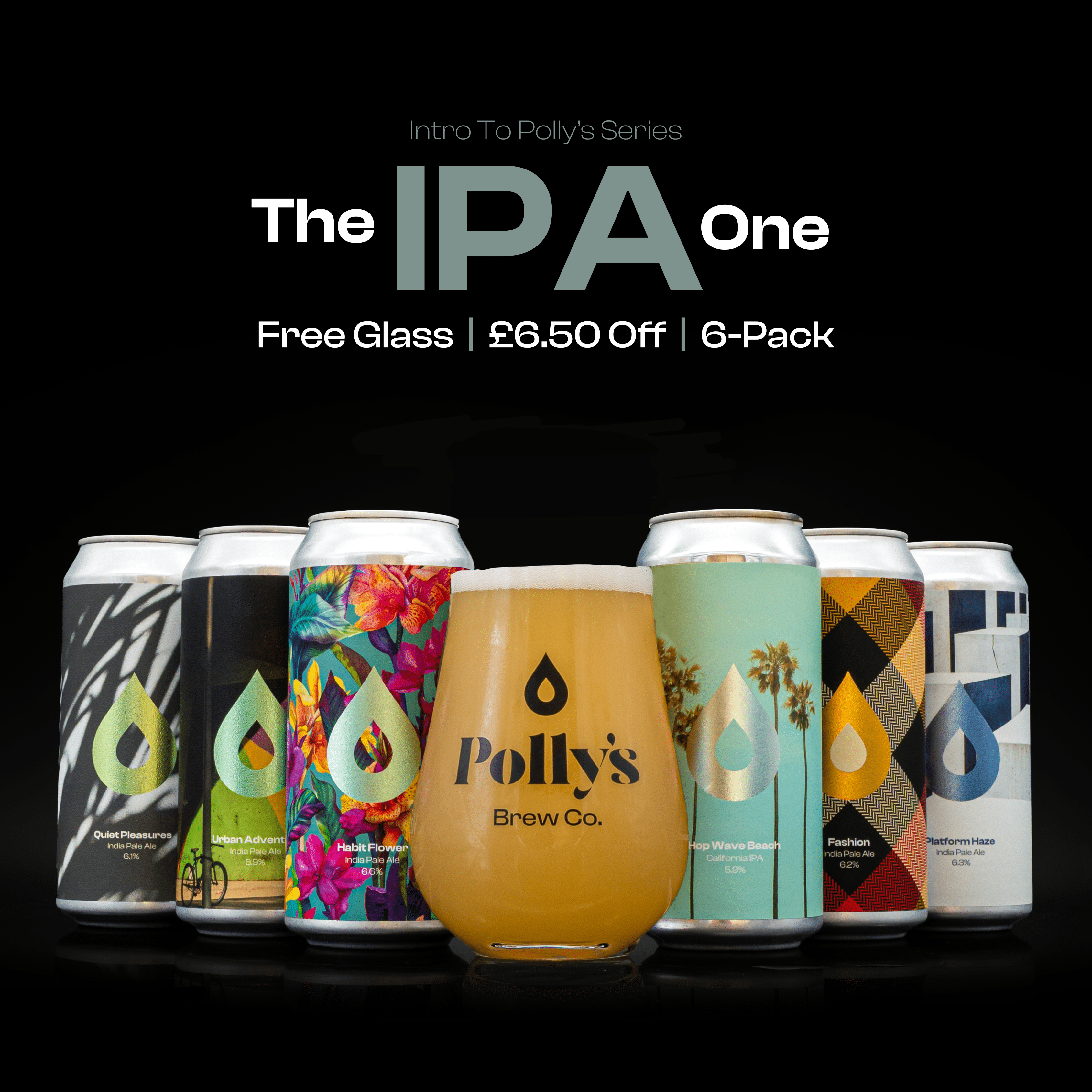 Polly's Brew Co. Intro to Polly's box IPA + bicchiere