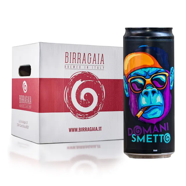 Birra Gaia Domani Smetto birra artigianale lattina 33 cl confezione 12