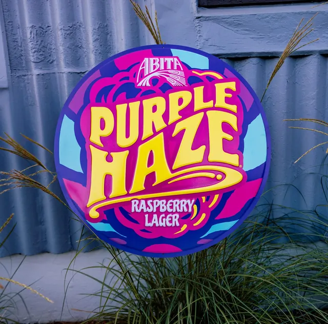 Abita Purple Haze targa in metallo