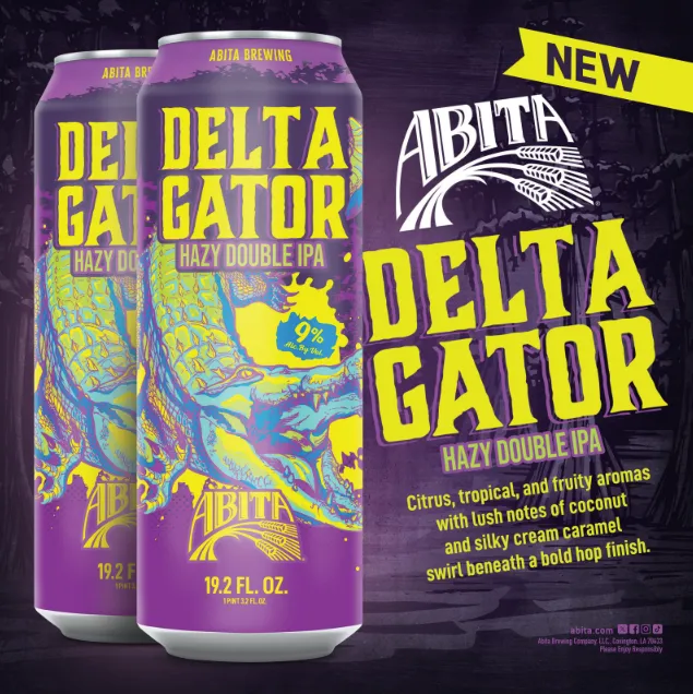 Abita Brewing Company DeltaGator 19.2 Static Cling adesivo
