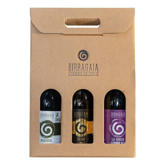 Birra Gaia 3 bottiglie 75 cl in cartone avana