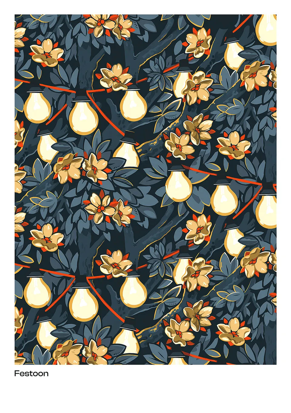 Polly's Festoon stampa da parete illustrata