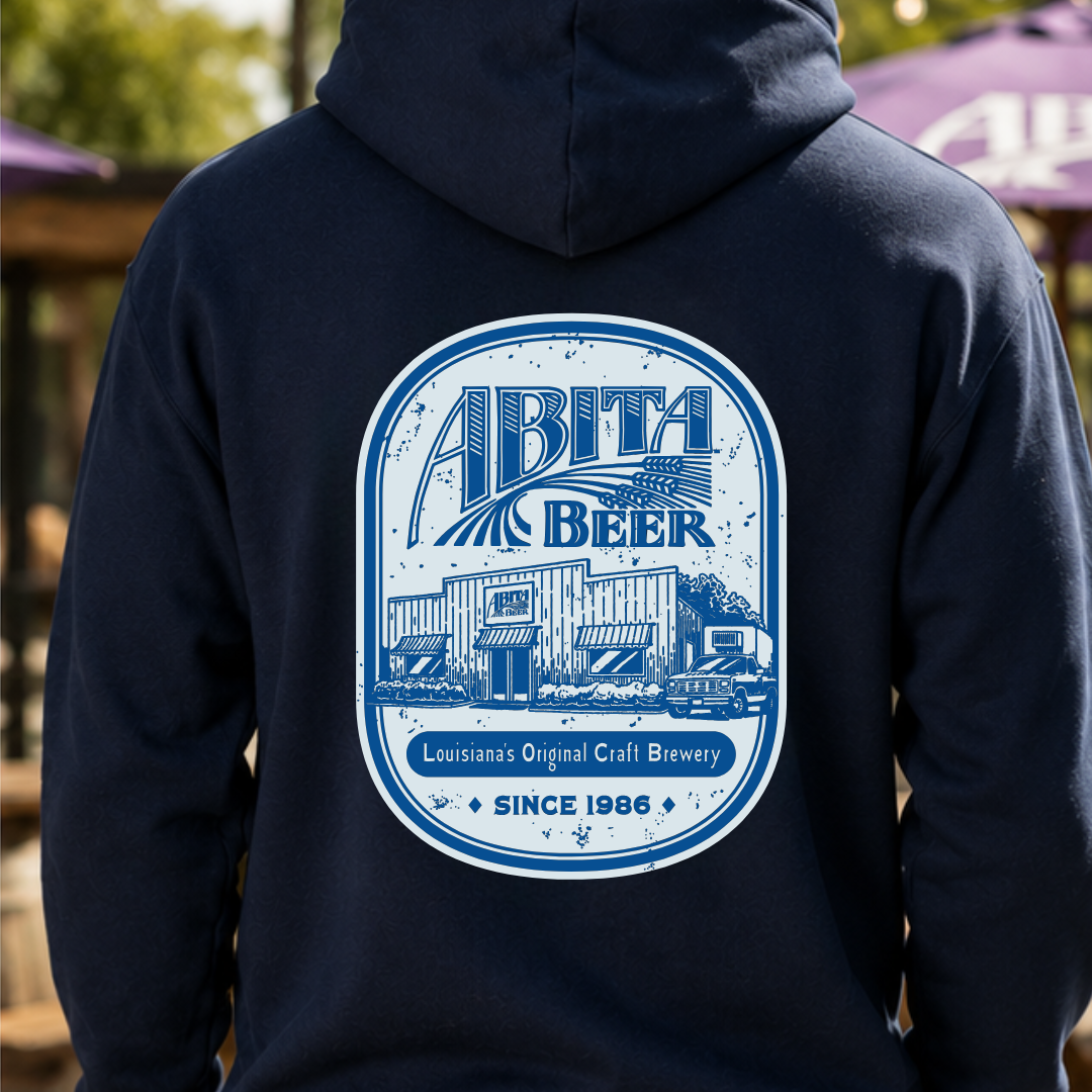 Abita Retro Pub Hoodie felpa con cappuccio