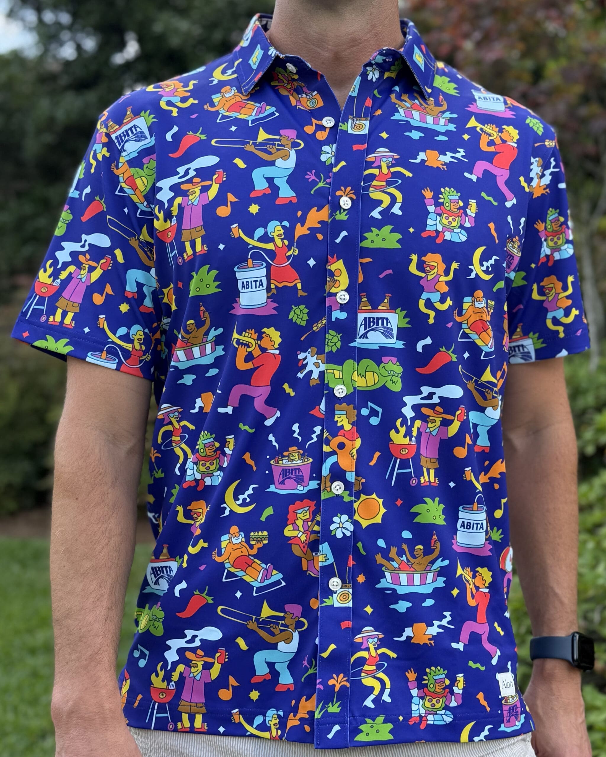 Abita Party Button Down camicia uomo