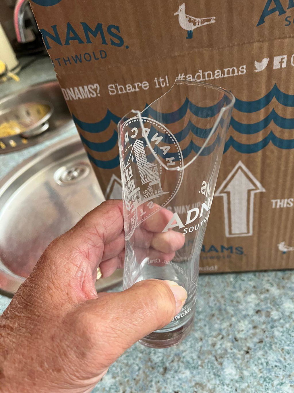 Adnams Copper House bicchieri distillati 6 pz vetro inciso