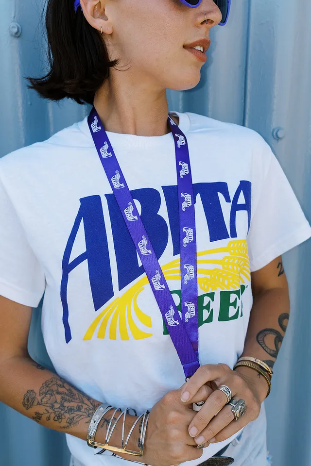 Abita lanyard viola portabadge