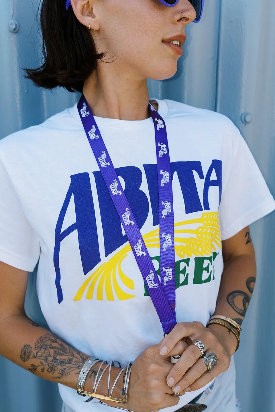 Abita lanyard viola portabadge