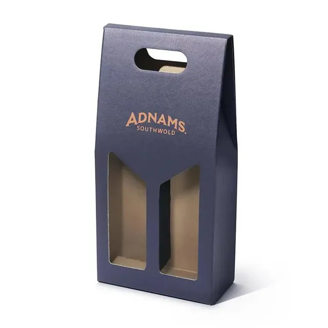 Adnams Double Gift Carrier portabottiglie 2 bottiglie blu