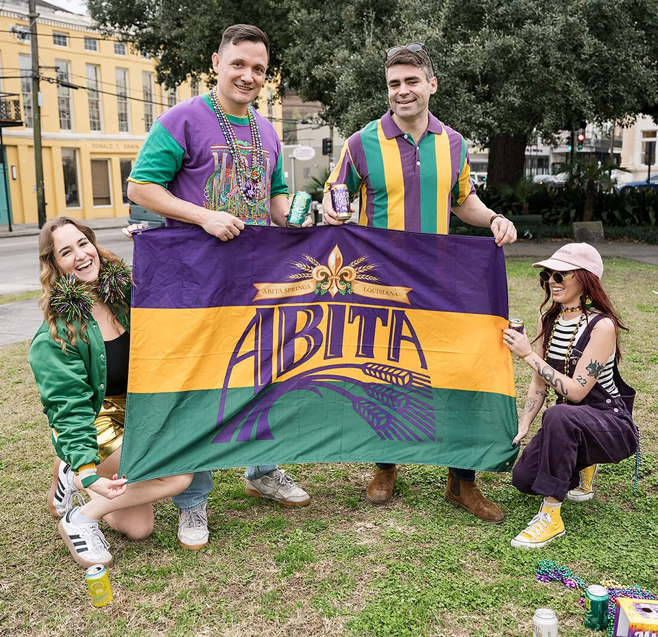 Abita Mardi Gras bandiera decorativa
