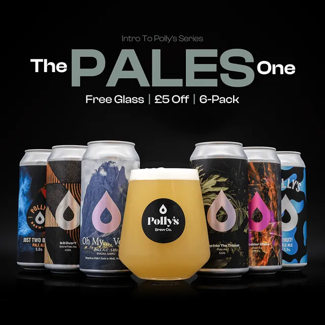 Polly's Brew Co. Pales box birre Pale Ale con bicchiere