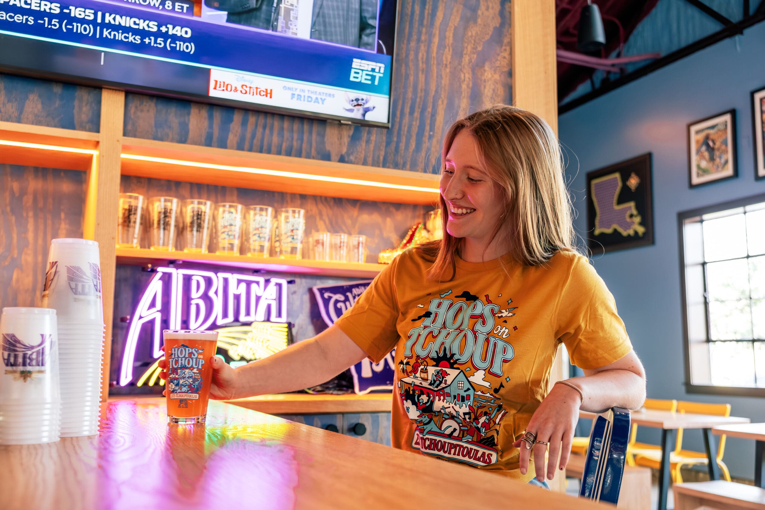 Abita Hops on Tchoup maglietta gialla
