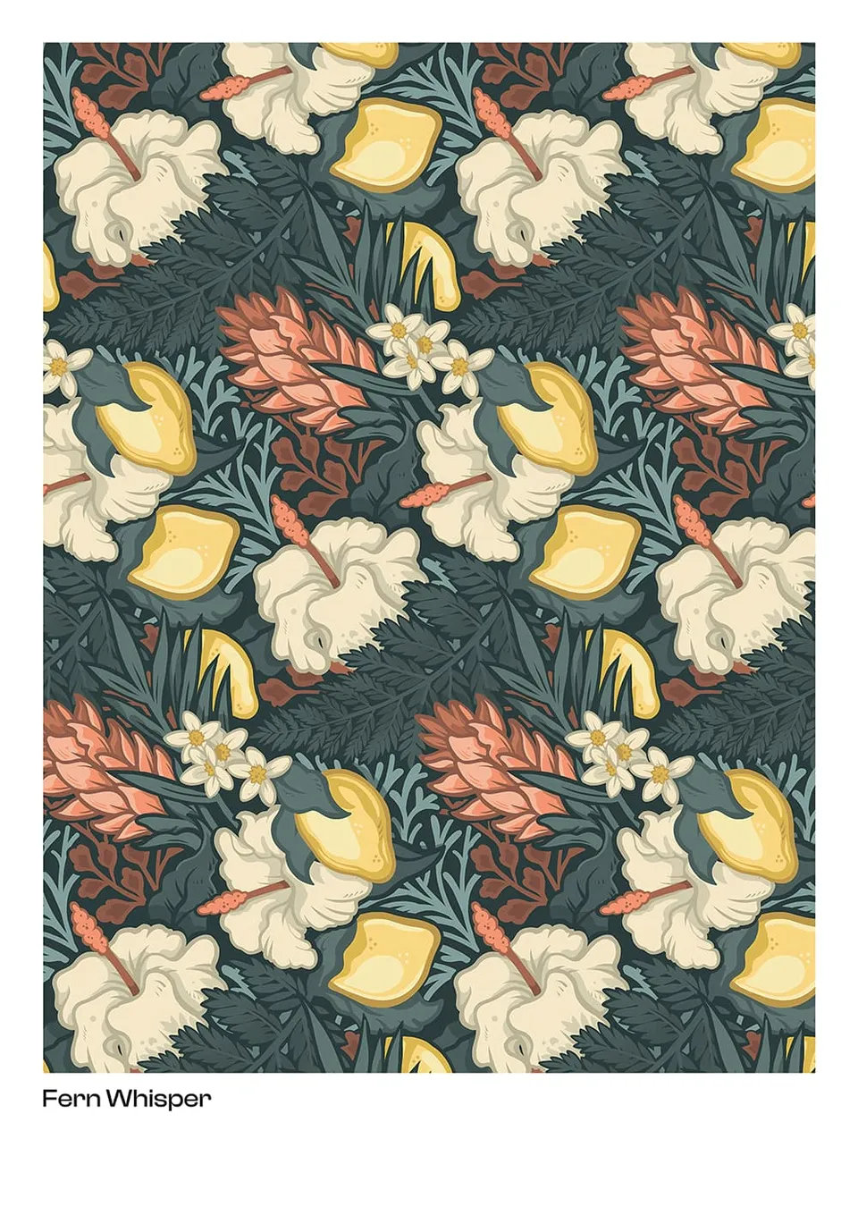 Polly's Brew Co. Fern Whisper stampa da parete