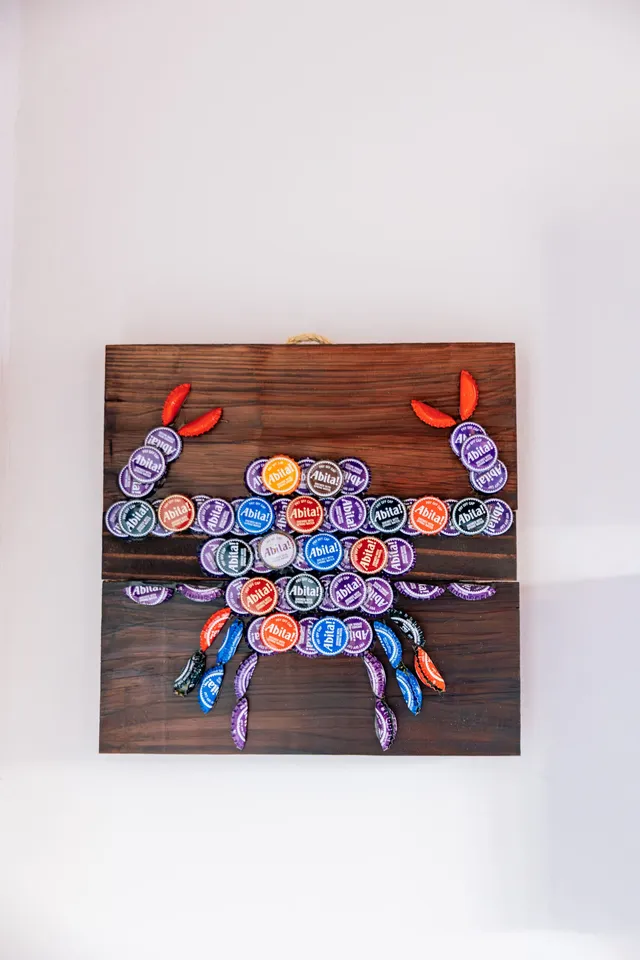 Abita Bottle Cap Art Crab quadro tappi