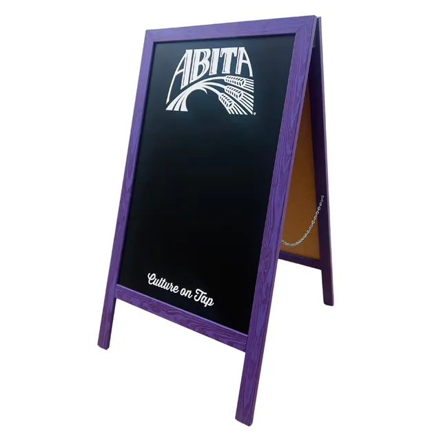 Abita Chalkboard insegna lavagna a cavalletto bifacciale