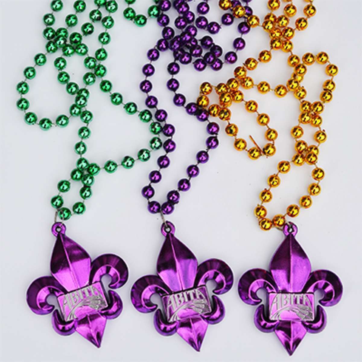 Abita Medallion collana perline Mardi Gras