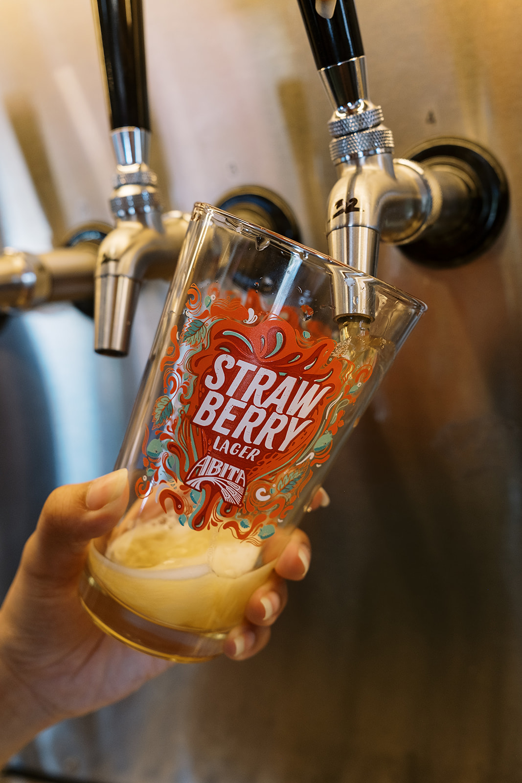 Abita Strawberry bicchiere pinta vetro da birra