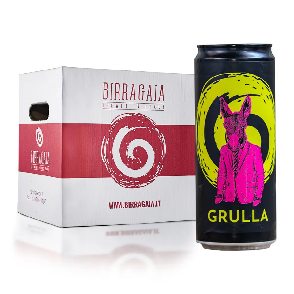 Birra Gaia Grulla birra artigianale in lattina 33 cl confezione 12